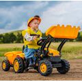 Pilsan 07 318 Active Pedal Operated Tractor With Loader And Trailer - საბავშვო ტრაქტორი მისაბმელით