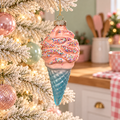 Pink Ice Cream Cone Christmas Hanging Decoration - ნაძვის ხის სათამაშო