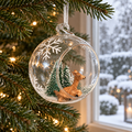 Glass Deer Hanging Decoration - ნაძვის ხის სათამაშო
