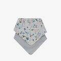 KikkaBoo Muslin bibs set 2pcs Dreamy Fields Grey - საბავშვო წინსაფრები