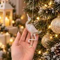 Aurora Pearl Crane Hanging Decoration - ნაძვის ხის სათამაშო