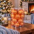 Amber Stardust Bauble Set - ნაძვის ხის სათამაშოების ნაკრები