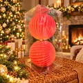 Scarlet Velvet Glow Bauble Set - ნაძვის ხის სათამაშოების ნაკრები