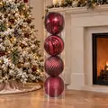 Burgundy Majesty Bauble Set - ნაძვის ხის სათამაშოების ნაკრები