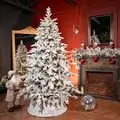 Celestine Snow-Covred Christmas Tree PE+PVC 210 CM With Mixed Silicone Needle And Lights - დათოვლილი ნაძვის ხე შერეული სილიკონის წიწვებით და განათებით