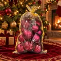 Burgundy Radiance Bauble Set - ნაძვის ხის სათამაშოების ნაკრები