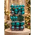 Teal Elegance Ornament Set - ნაძვის ხის სათამაშოების ნაკრები