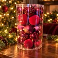 Ruby Royale Bauble Set - ნაძვის ხის სათამაშოების ნაკრები