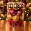 Velvet & Gold Bauble Set - ნაძვის ხის სათამაშოების ნაკრები