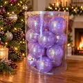 Lilac Stardust Bauble Set - ნაძვის ხის სათამაშოების ნაკრები