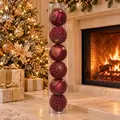 Burgundy Baroque Bauble Set - ნაძვის ხის სათამაშოების ნაკრები