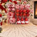 Peppermint Wonderland Ornament Set - ნაძვის ხის სათამაშოების ნაკრები