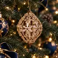 Bronze Frost Teardrop Hanging Decoration - ნაძვის ხის სათამაშო
