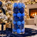 Sapphire & Gold Bauble Set - ნაძვის ხის სათამაშოების ნაკრები