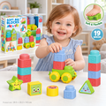 Dede Soft Big Blocks ABC & 123  04095  - სათამაშო ასაწყობი კუბიკები