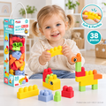 Dede Soft Blocks 38 Pcs 04100 - სათამაშო ასაწყობი კუბიკები