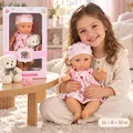 Moni Toys Doll Lovely Baby Pink Dress 30 cm სათამაშო თოჯინა