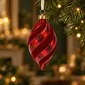 Ruby Velvet Drop Hanging Decoration - ნაძვის ხის სათამაშო