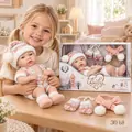 Newborn Baby Doll With Scarf & Gloves - სათამაშო ახალშობილი თოჯინა აქსესუარებით