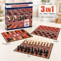 Board Game 3 in 1 Chess Checkers Backgammon - სამაგიდო თამაშების ნაკრები