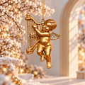 Golden Cherub Melody Hanging Decoration - ნაძვის ხის სათამაშო