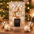 Champagne Serenade Hanging Decoration Set 20 pcs 6 cm - ნაძვის ხის სათამაშოების ნაკრები