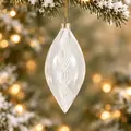 Frosted Ribbon Drop Hanging Decoration - ნაძვის ხის სათამაშო
