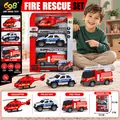 Multifuncion Fire Rescue  3 in 1 With Sound And Light Set - სათამაშო მანქანების ნაკრები