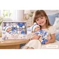 Newborn Baby Doll With Scarf & Gloves - სათამაშო ახალშობილი თოჯინა აქსესუარები