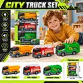 Multifuncion City Truck With Sound And Light Set - სათამაშო მანქანების ნაკრები
