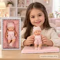 Newborn Baby Doll Set With Pillow - სათამაშო ახალშობილი თოჯინა ბალიშით