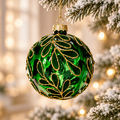 Emerald Golden Botanica Hanging Decoration - ნაძვის ხის სათამაშო