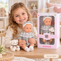 Moni Toys Doll Lovely Baby Gray Dress 30 cm სათამაშო თოჯინა