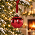 Ruby Velvet Glow Hanging Decoration 8 cm - ნაძვის ხის სათამაშო