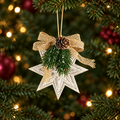 Golden Pine Star Christmas Hanging Decoration - ნაძვის ხის სათამაშო ვარსკვლავი