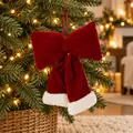 Santa’s Velvet Bow Hanging Decoration - საახალწლო ხავერდის ბანტი