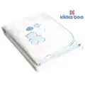 KikkaBoo-ს ახალშობილის პლედი Luxury blanket with embroidery Blue 80/110 cm
