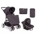KikkaBoo Airy Dark Grey 2in1 საბავშვო ეტლის კომპლექტი