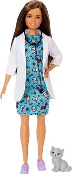 Barbie You Can Be Anything Animals Doctor Doll GJL63 ცხოველების ექიმი ბარბი