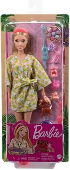 Barbie HKT90 Doll With Puppy - ბარბის თოჯინა აქსესუარებით