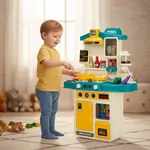Home Kitchen With Spray Blue - სათამაშო სამზარეულო