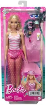 Barbie HPL73 Beach Blonde Doll-თოჯინა სანაპიროს აქსესუარით, 6 image