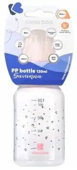 KikkaBoo PP feeding bottle Savanna Pink ახალშობილის ბოთლი, 3 image