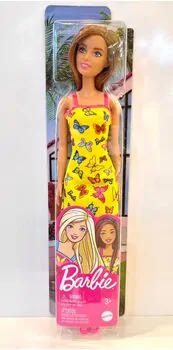 Barbie Stylish doll with yellow dress HBV08 თოჯინა ყვითელი კაბით, 4 image