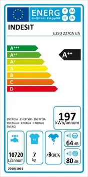 სარეცხი მანქანა Indesit E2SD 2270A UA, 3 image