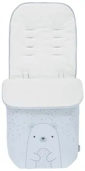 KikkaBoo Footmuff Polar Bear Blue  ჩასათბუნი ფეხსაფარი (შალითა) ეტლისთვის