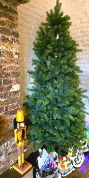 Half Christmas Tree 180 CM PE - კედლის ნაძვის ხე 100 % სილიკონი, 2 image