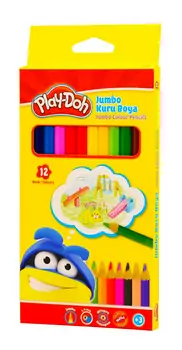 Play-Doh Paint Colors 12 Colors Full Size KU001 ფანქრების ნაკრები