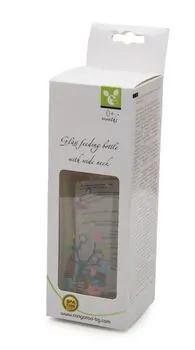 Cangaroo-ს საბავშვო ბოთლი NORMAL GLASS BOTTLE WITH WIDE NECK 240ml - B0468, 2 image