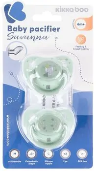 KikkaBoo Pacifier Savanna Mint ჩვილის საწოვარა